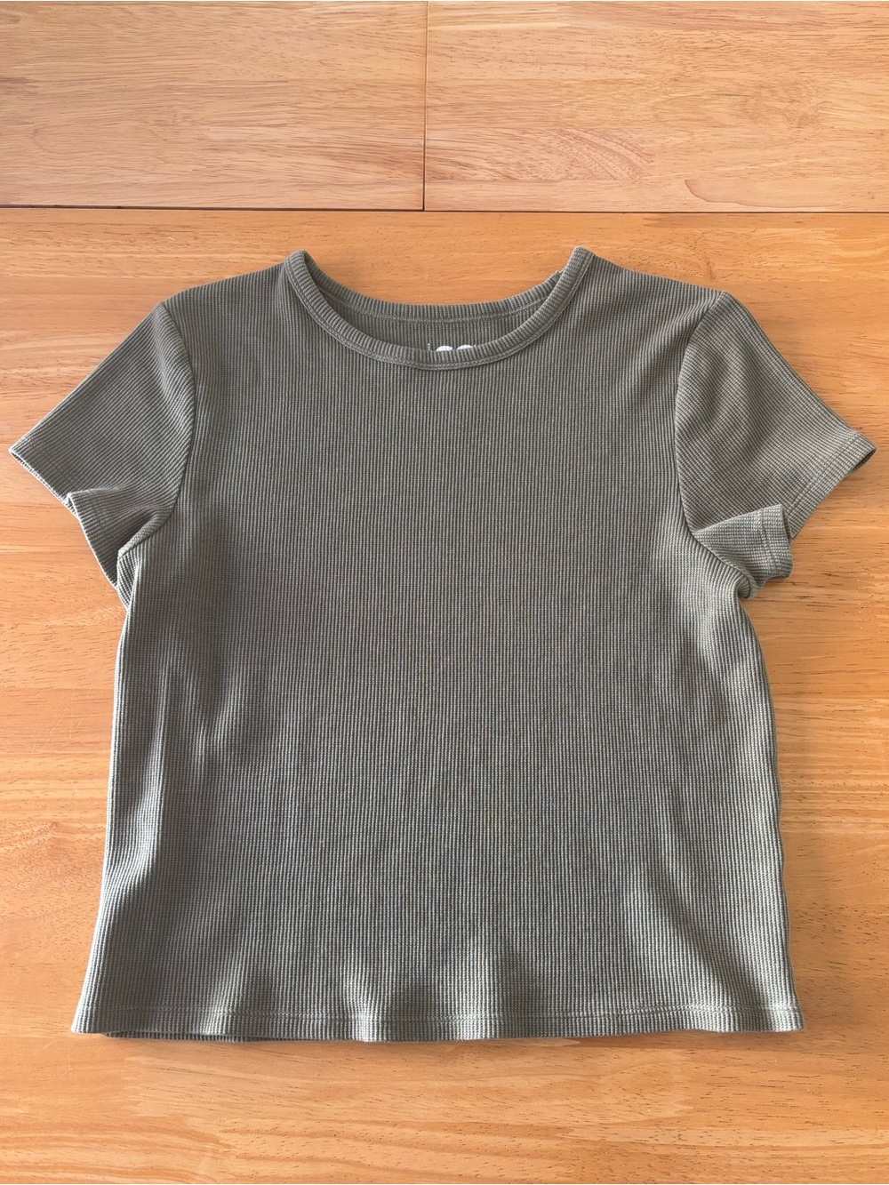 Olive Green waffle knit Tee SO brand (Kohl's) size Large